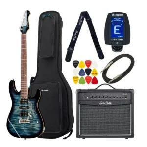 Harley Benton Fusion-III HSH EB FBLB Bundle